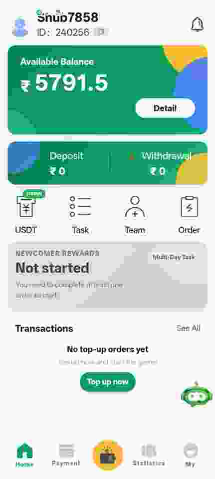 Okpay app home screen preview